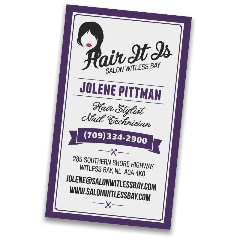 Hair It Is Salon Business Cards